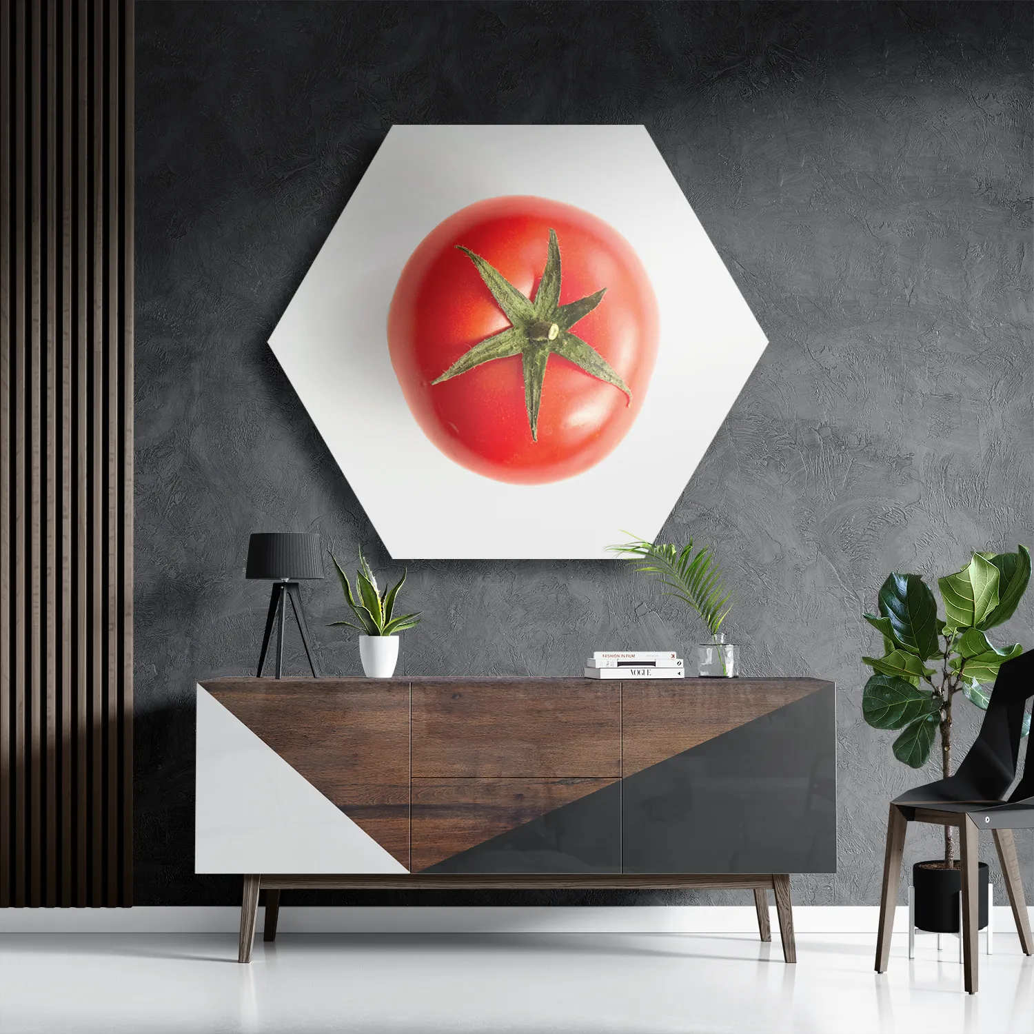 Schilderij Tomato Hexagon Template Hexagon1 Eten En Drinken 12 3