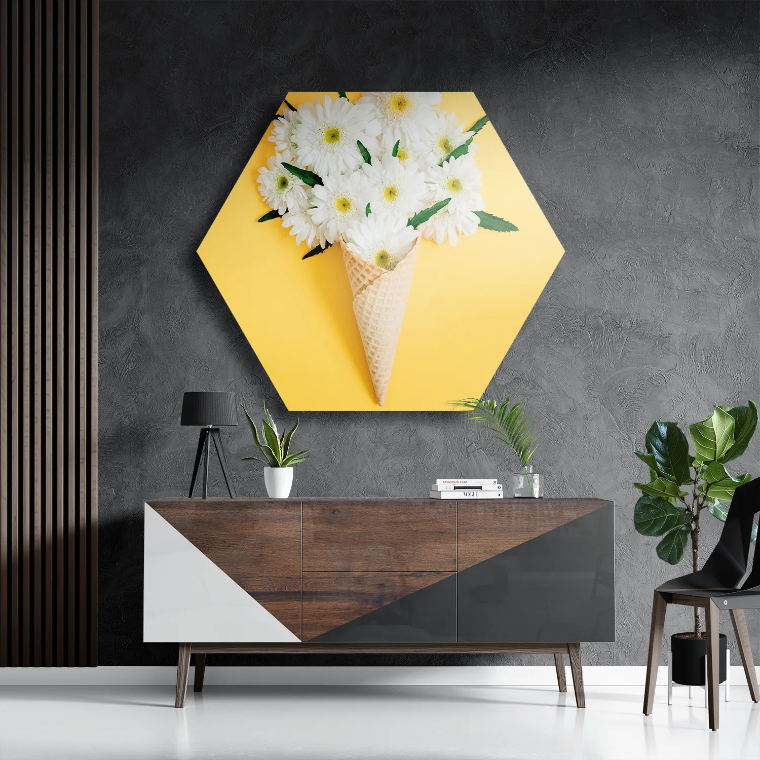 Template_Hexagon1_Eten-En-Drinken_15-3 Schilderij Ijshoorn met Bloemen Hexagon Template Hexagon1 Eten En Drinken 15 3