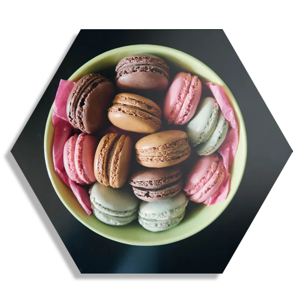 Schilderij Macarons 01 Hexagon Template Hexagon1 Eten En Drinken 18 1