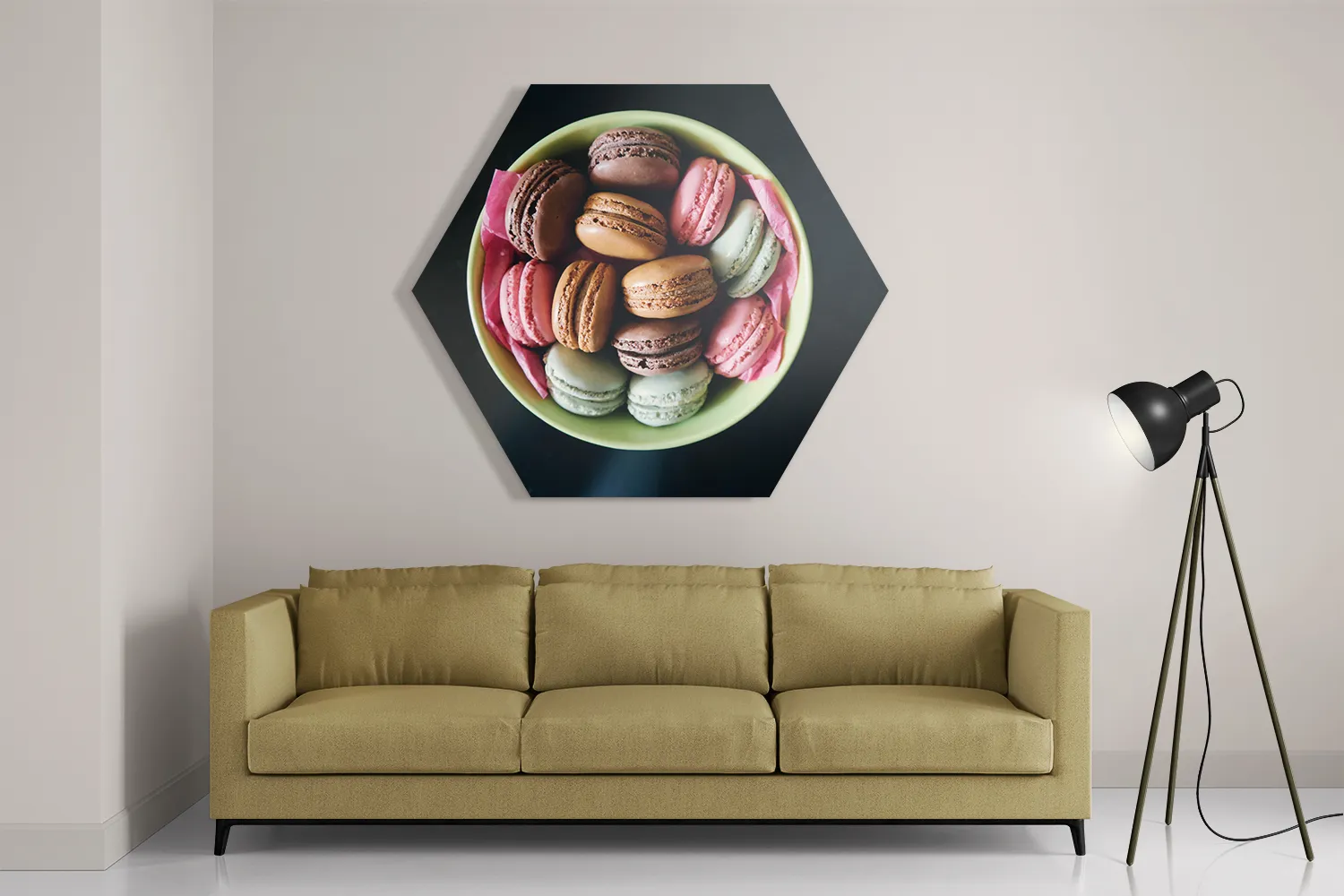 Schilderij Macarons 01 Hexagon Template Hexagon1 Eten En Drinken 18 2