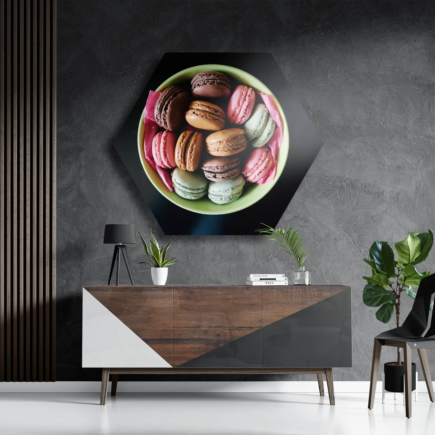 Schilderij Macarons 01 Hexagon Template Hexagon1 Eten En Drinken 18 3