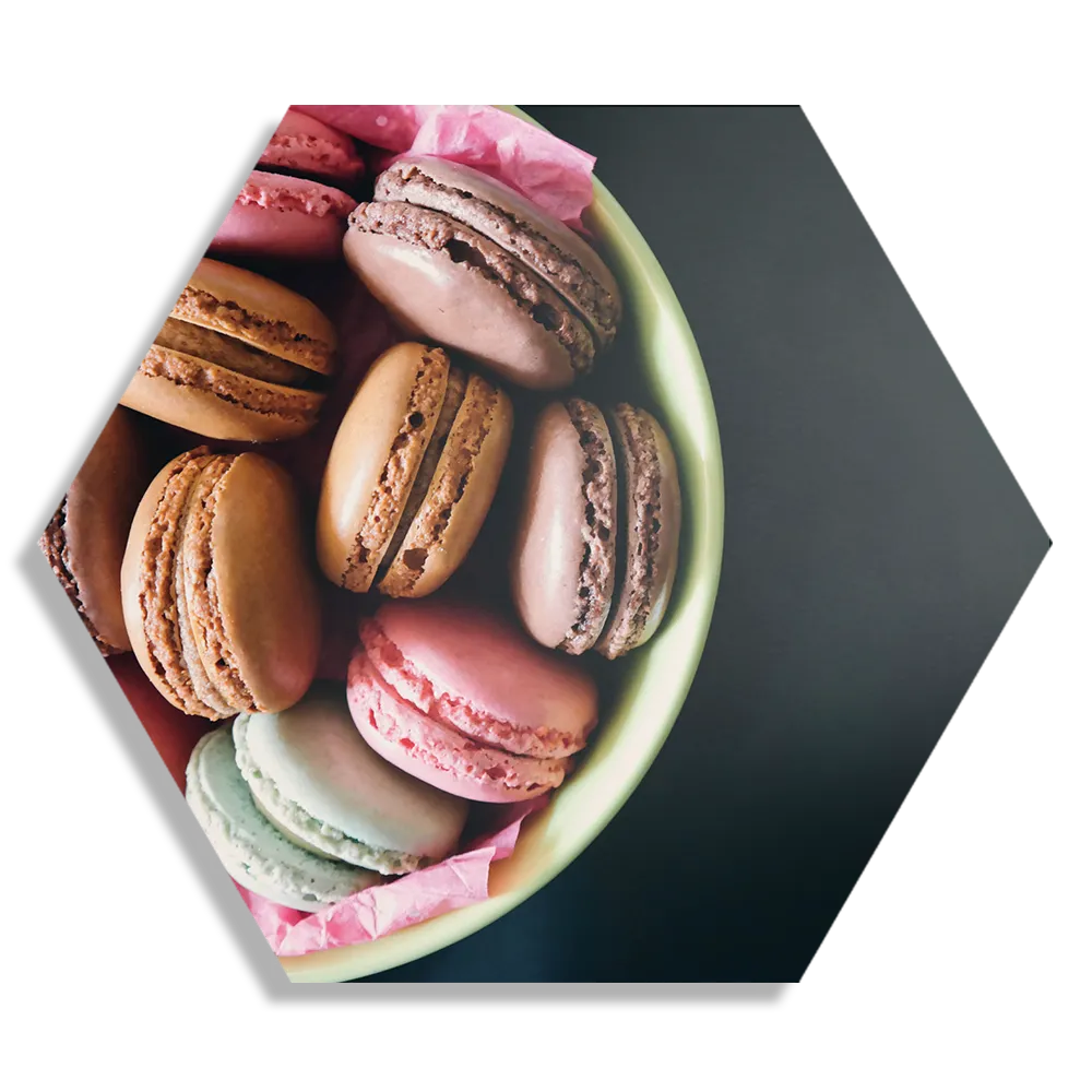 Schilderij Macarons 02 Hexagon Template Hexagon1 Eten En Drinken 19 1