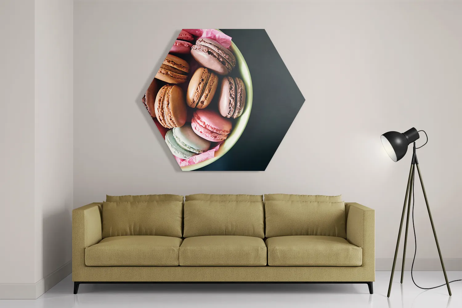 Schilderij Macarons 02 Hexagon Template Hexagon1 Eten En Drinken 19 2