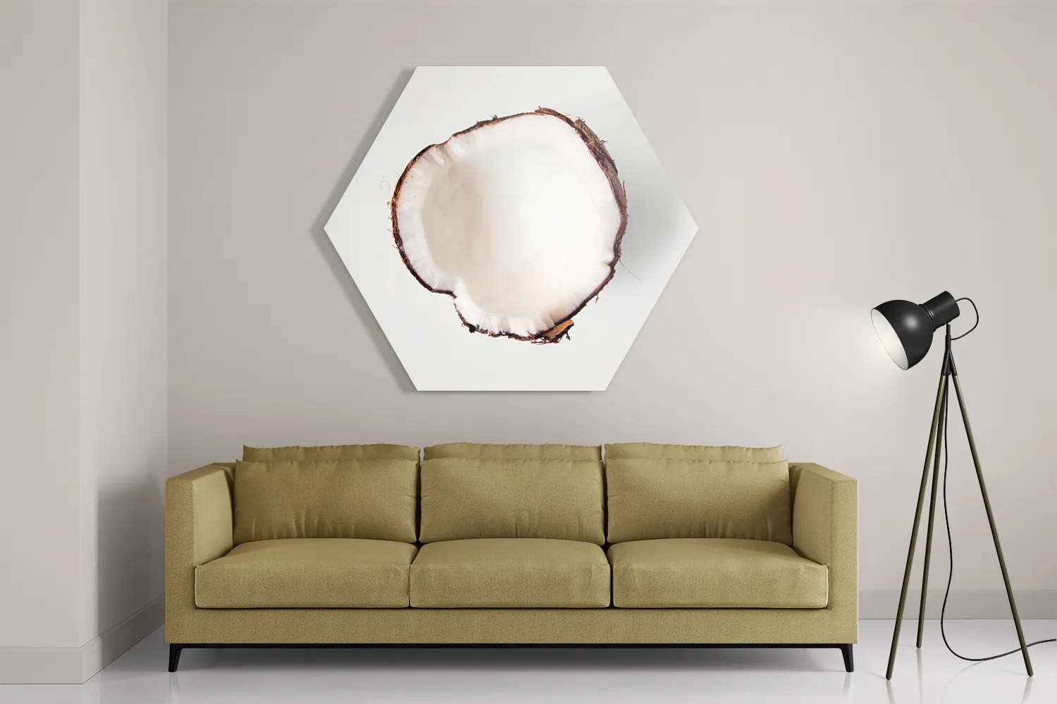 Schilderij Coconut Hexagon Template Hexagon1 Eten En Drinken 3 2