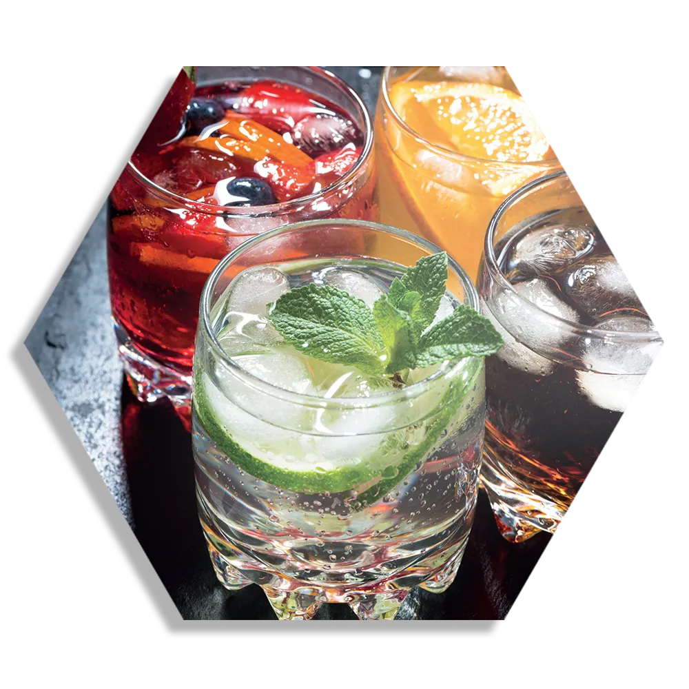 Schilderij Cocktails Hexagon Template Hexagon1 Eten En Drinken 37 1