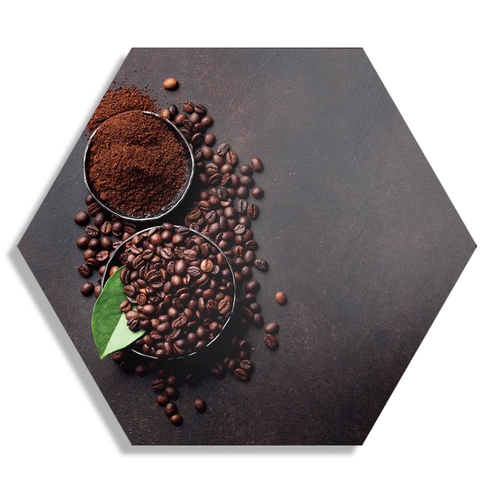 Schilderij Koffiebonen 01 Hexagon Template Hexagon1 Eten En Drinken 45 1