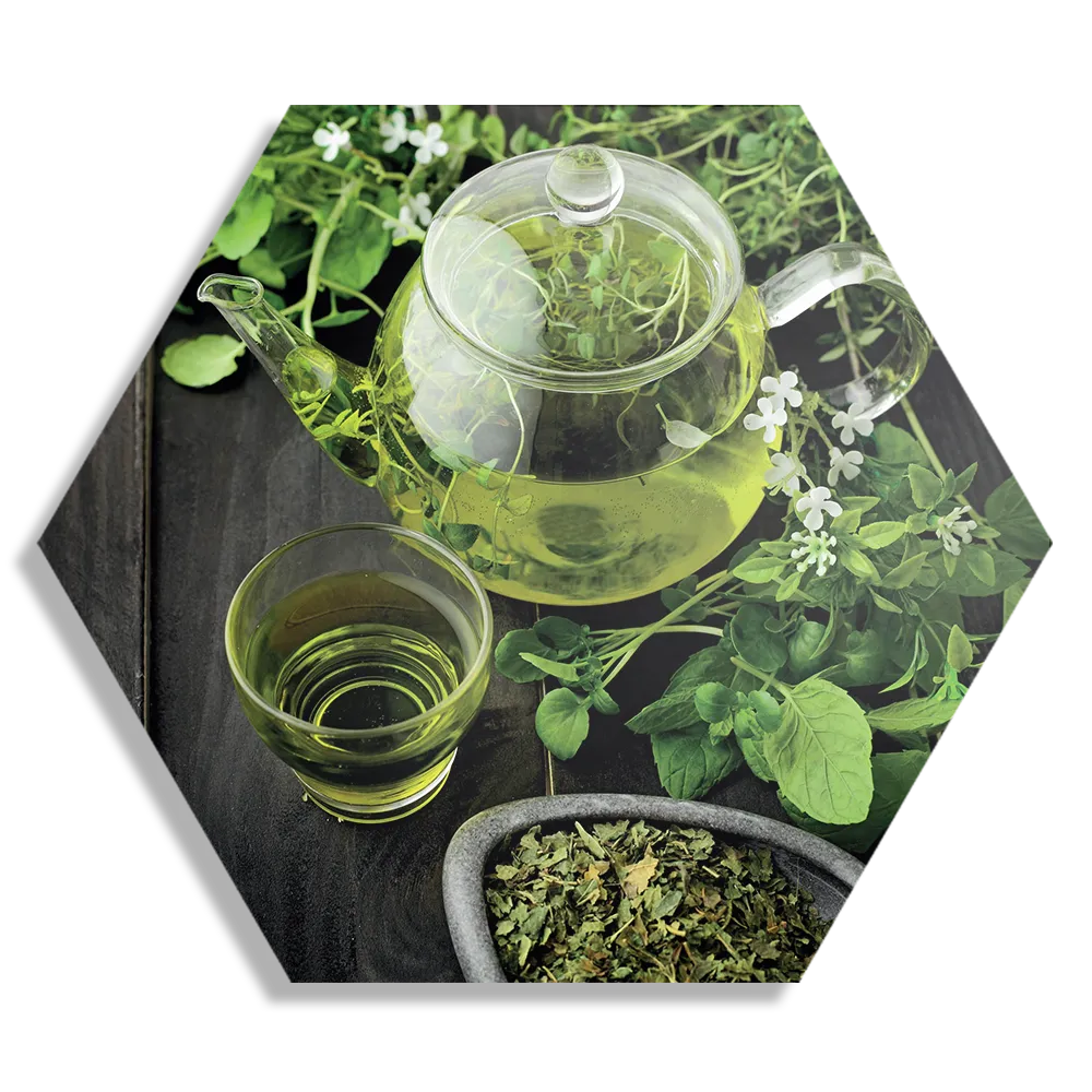 Schilderij Mint Thee Hexagon Template Hexagon1 Eten En Drinken 49 1