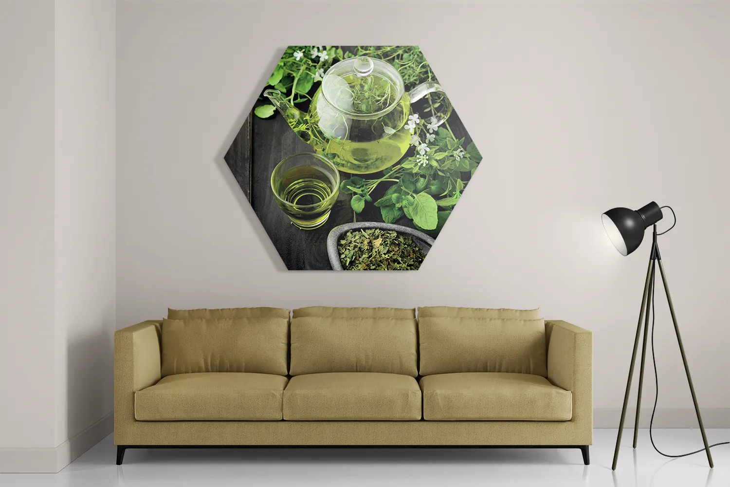 Schilderij Mint Thee Hexagon Template Hexagon1 Eten En Drinken 49 2