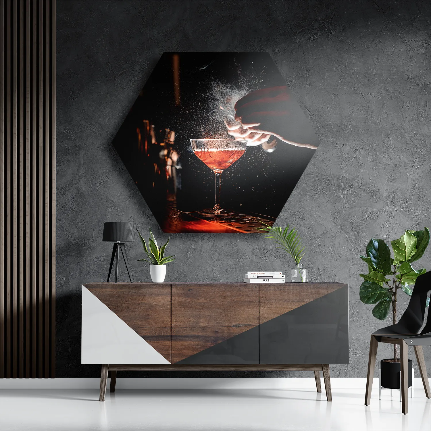 Schilderij Cocktail Bar 01 Hexagon Template Hexagon1 Eten En Drinken 55 3