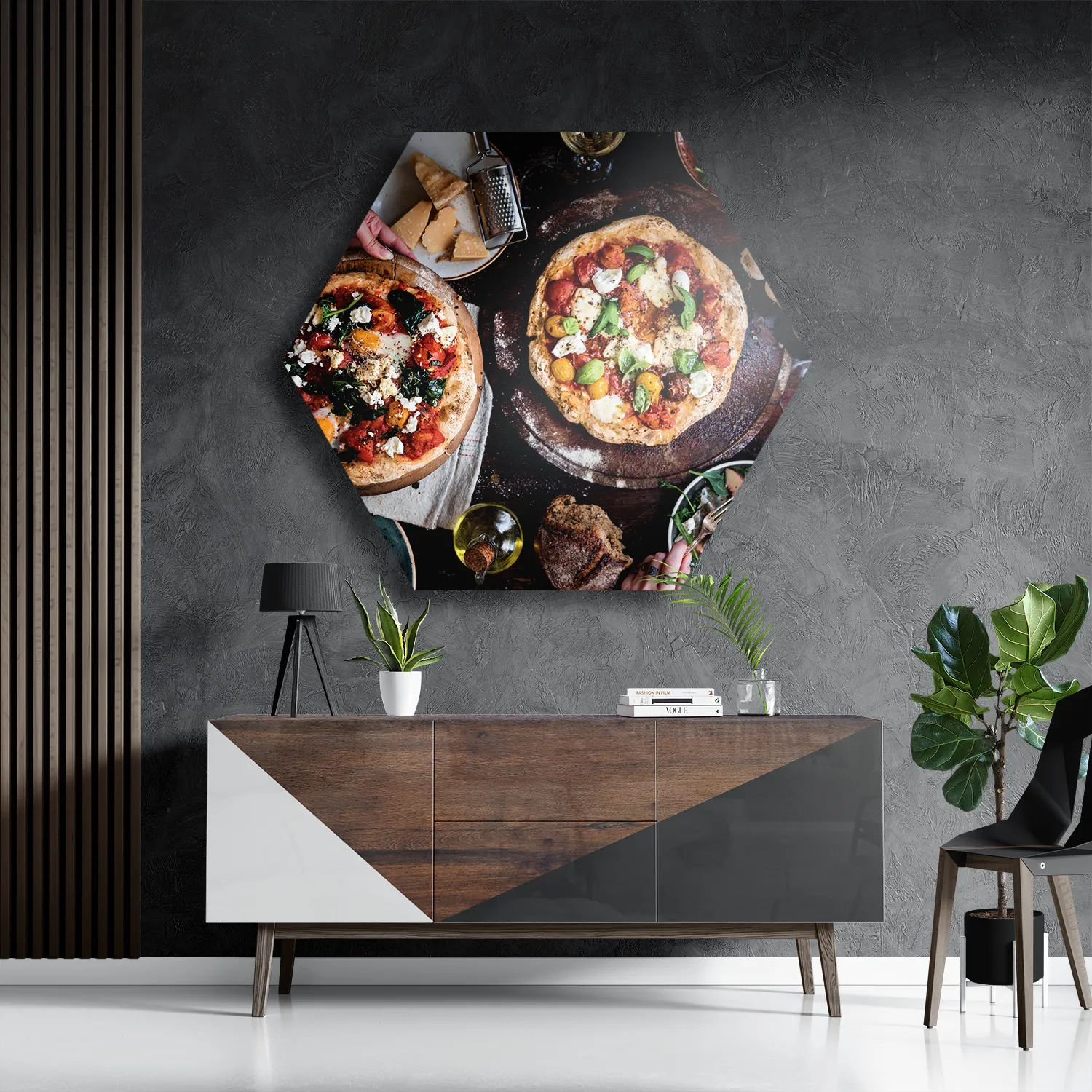 Schilderij Italiaans Restaurant Hexagon Template Hexagon1 Eten En Drinken 60 3
