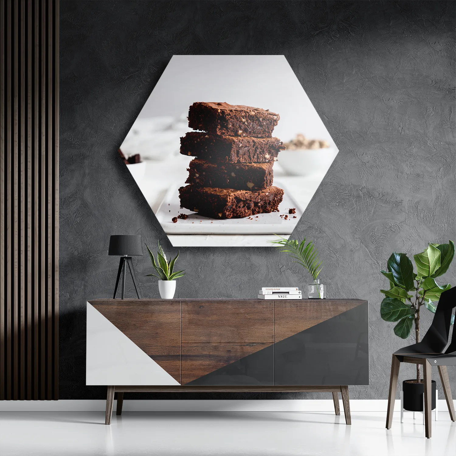 Template_Hexagon1_Eten-En-Drinken_62-3 Schilderij Brownie Hexagon Template Hexagon1 Eten En Drinken 62 3