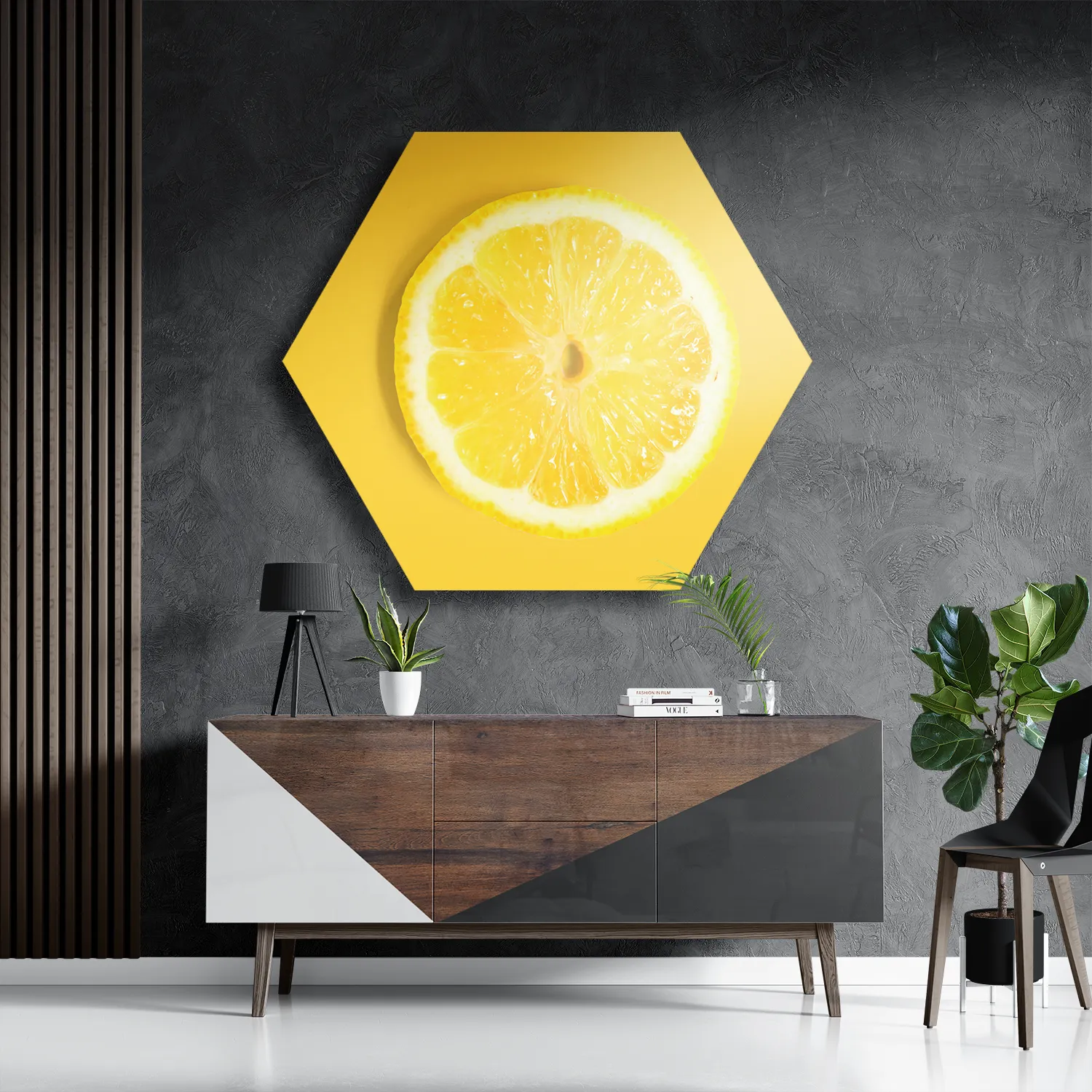 Template_Hexagon1_Eten-En-Drinken_8-3 Schilderij Citroenschijfje Hexagon Template Hexagon1 Eten En Drinken 8 3