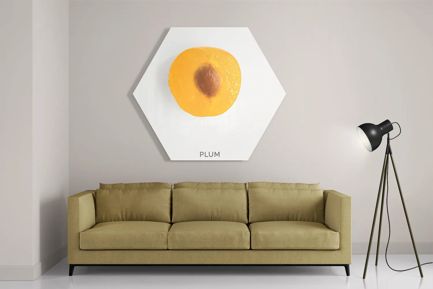 Schilderij Plum Pruim Oranje Hexagon Template Hexagon1 Eten En Drinken 9 2
