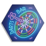 Schilderij Darts Bar Hexagon Template Hexagon1 Gaming En Spel 12 1