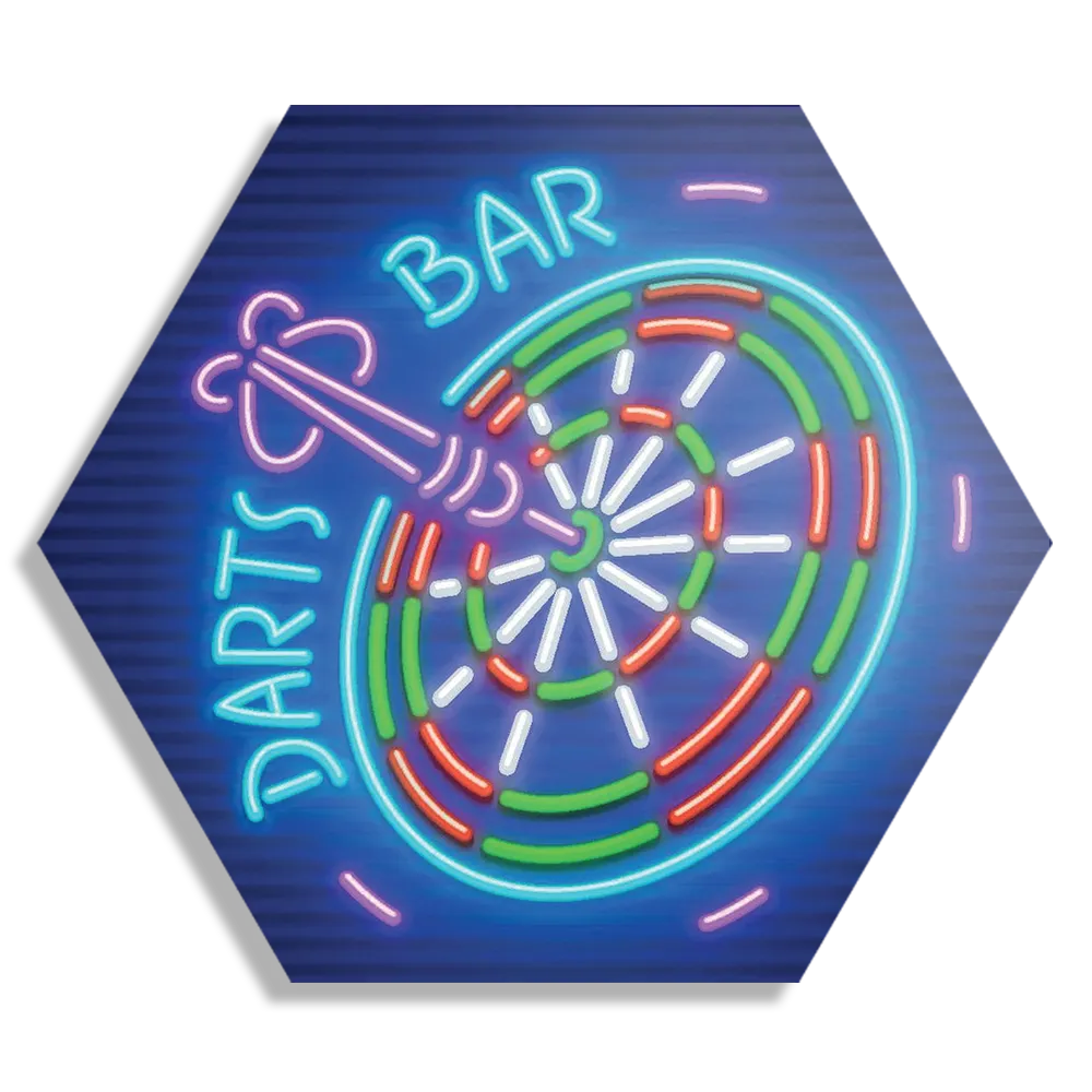 Schilderij Darts Bar Hexagon Template Hexagon1 Gaming En Spel 12 1
