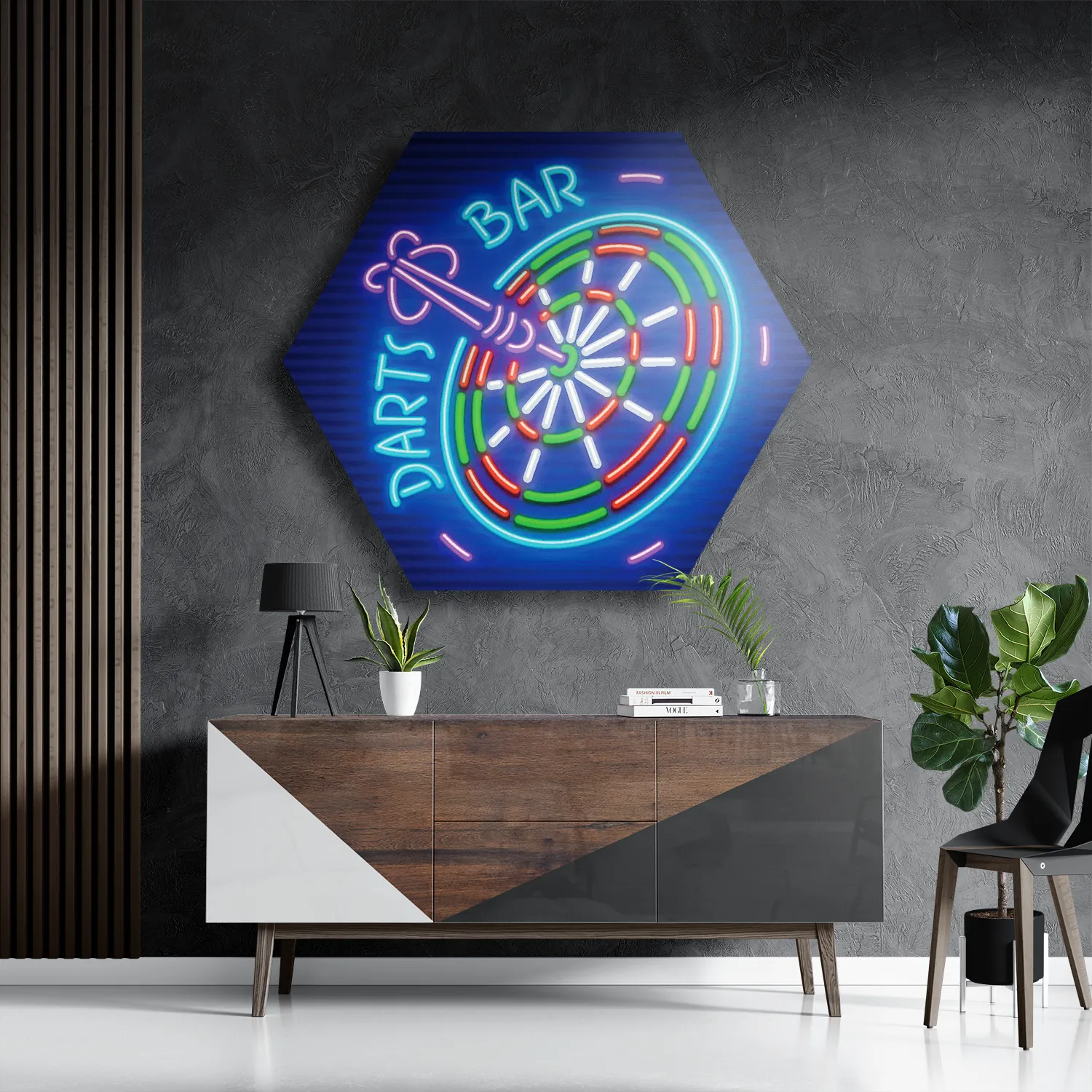 Schilderij Darts Bar Hexagon Template Hexagon1 Gaming En Spel 12 3