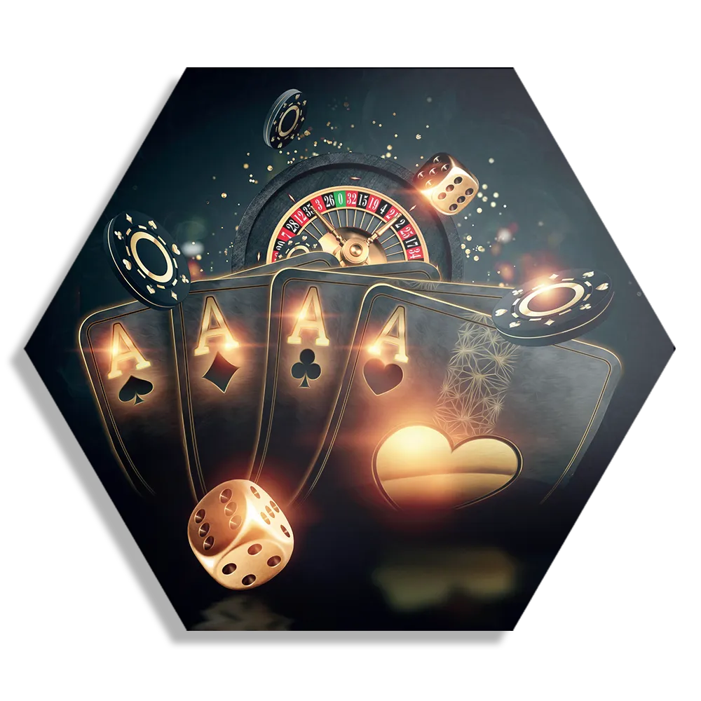 Schilderij The Ace Hexagon Template Hexagon1 Gaming En Spel 15 1