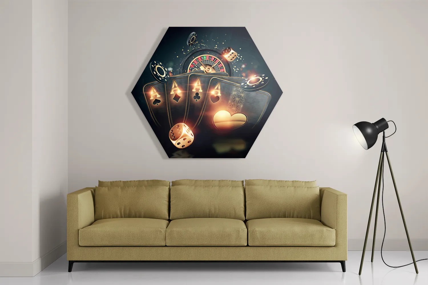 Schilderij The Ace Hexagon Template Hexagon1 Gaming En Spel 15 2