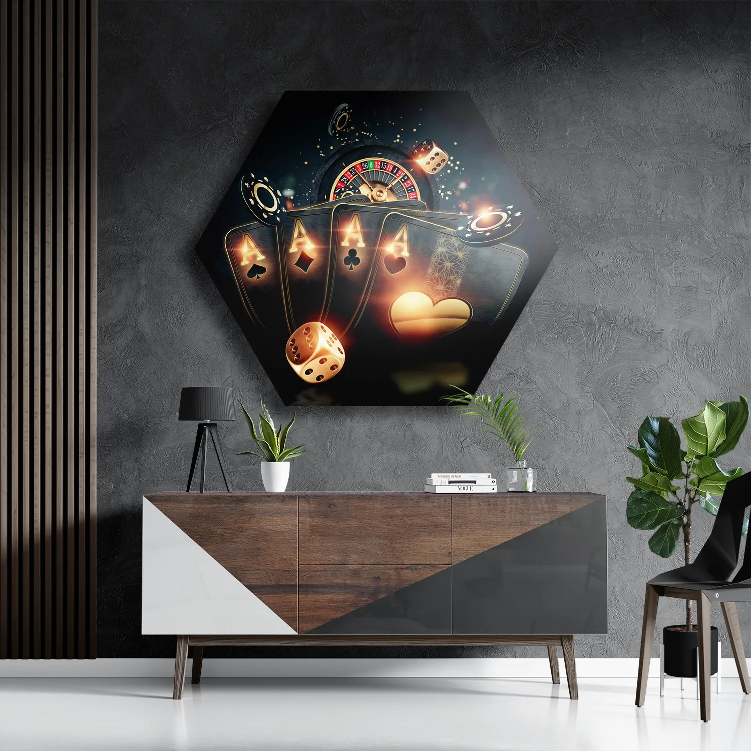 Schilderij The Ace Hexagon Template Hexagon1 Gaming En Spel 15 3