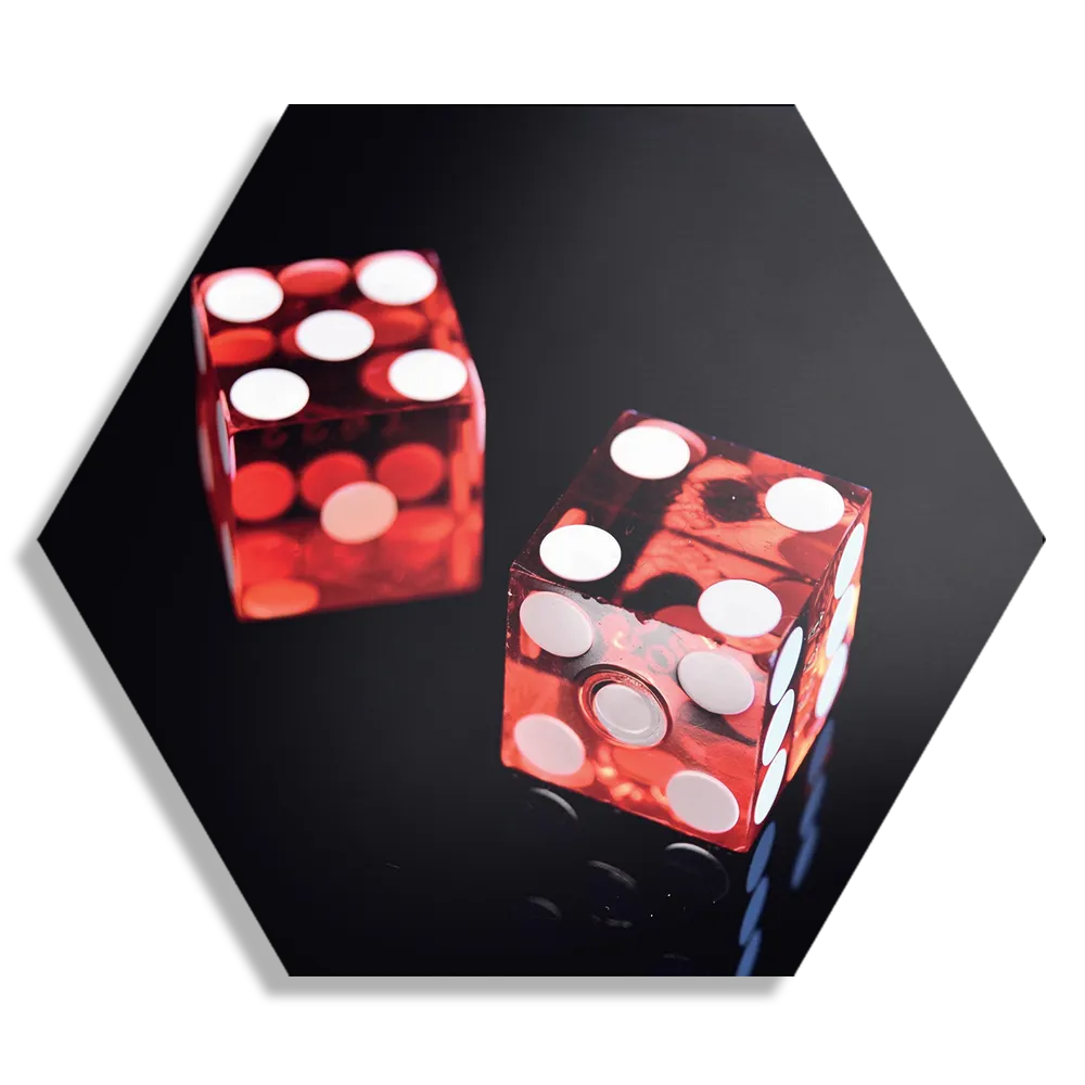 Schilderij De Dobbelstenen Hexagon Template Hexagon1 Gaming En Spel 6 1