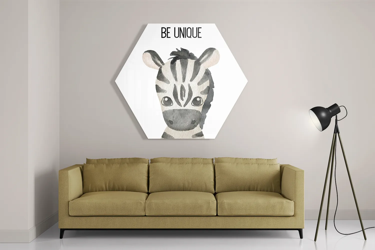 Template_Hexagon1_Kinderen_13-2 Schilderij Be Unique zebrapaardje Hexagon Template Hexagon1 Kinderen 13 2
