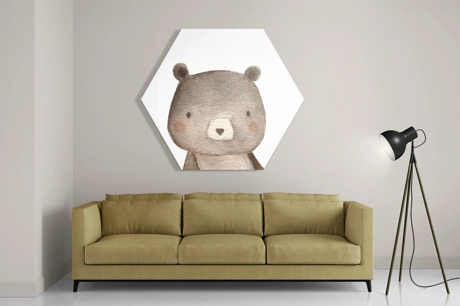 Schilderij Het Bruine Beertje Hexagon Template Hexagon1 Kinderen 14 2
