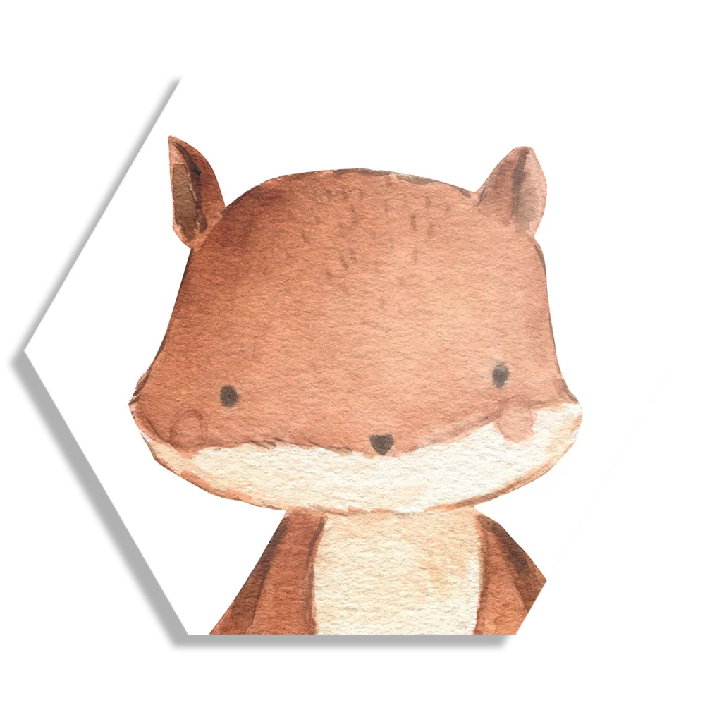 Schilderij Vosje Hexagon Template Hexagon1 Kinderen 18 1