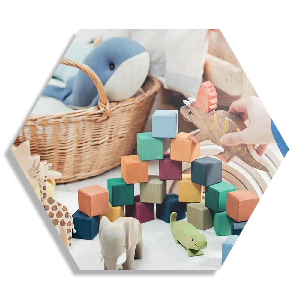 Schilderij Spelende Kinderen Hexagon Template Hexagon1 Kinderen 21 1