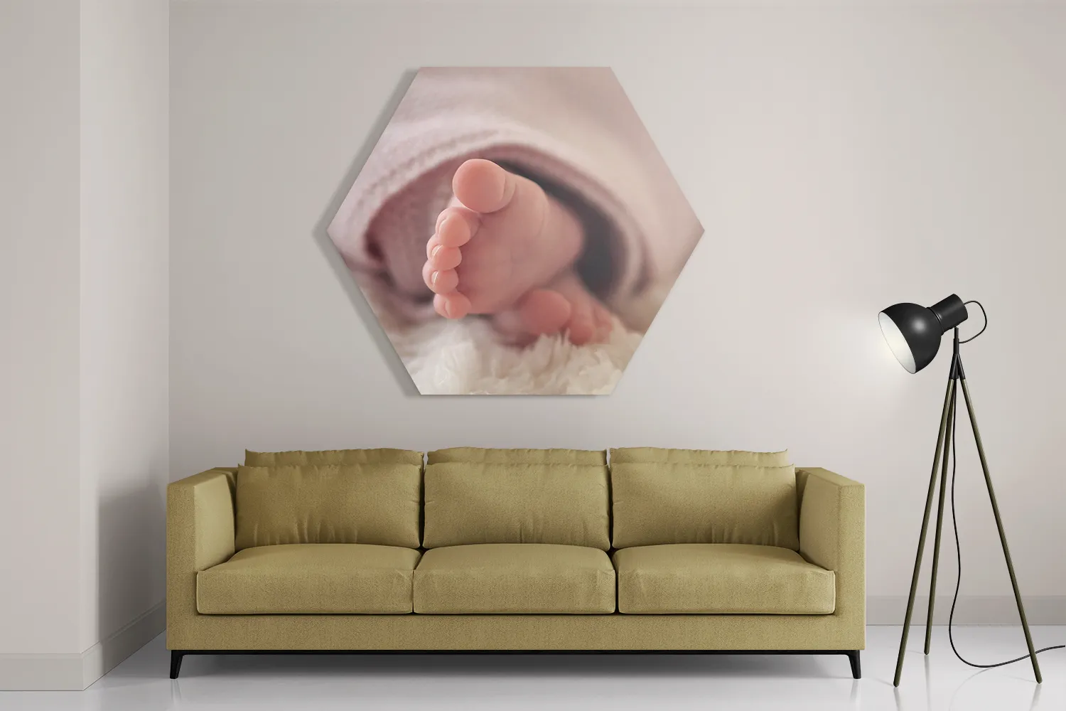 Schilderij Kindervoet Hexagon Template Hexagon1 Kinderen 23 2