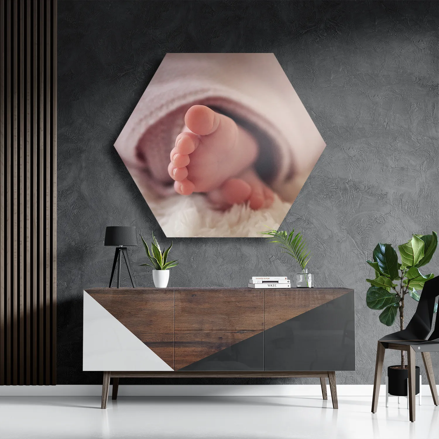 Schilderij Kindervoet Hexagon Template Hexagon1 Kinderen 23 3