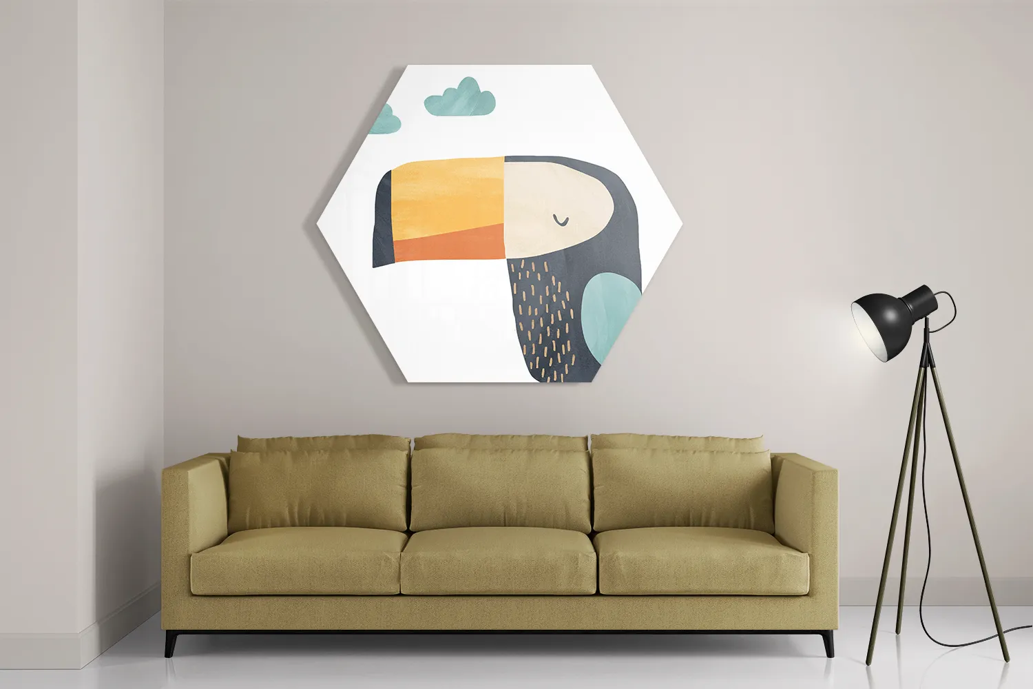 Template_Hexagon1_Kinderen_30-2 Schilderij Toekan in de wolken Hexagon Template Hexagon1 Kinderen 30 2