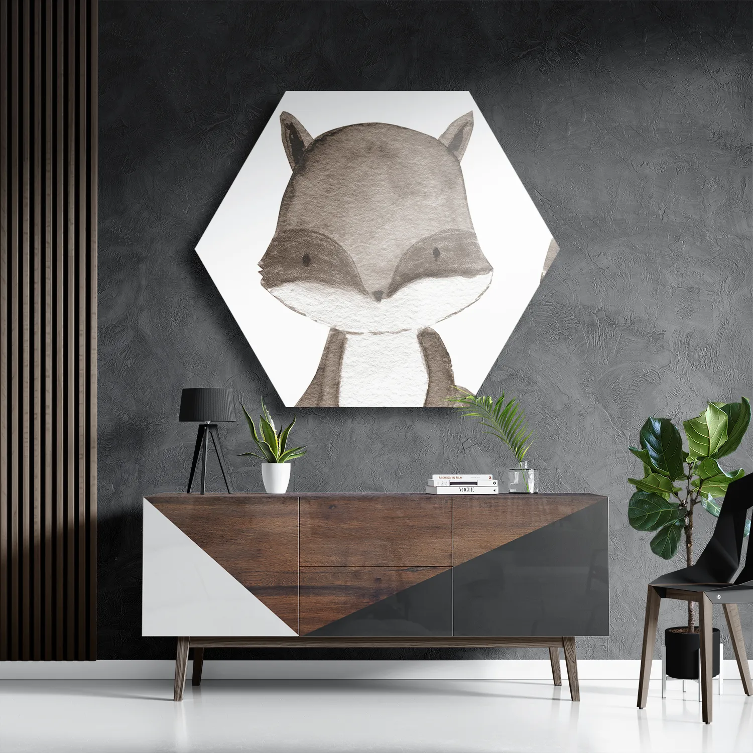 Schilderij De Schuwe Vos Hexagon Template Hexagon1 Kinderen 32 3