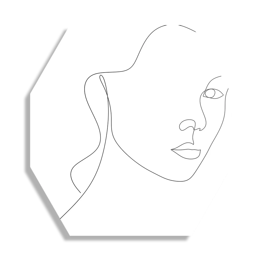 Schilderij Half Golvend Door Het Leven Hexagon Template Hexagon1 Lifestyle 11 1