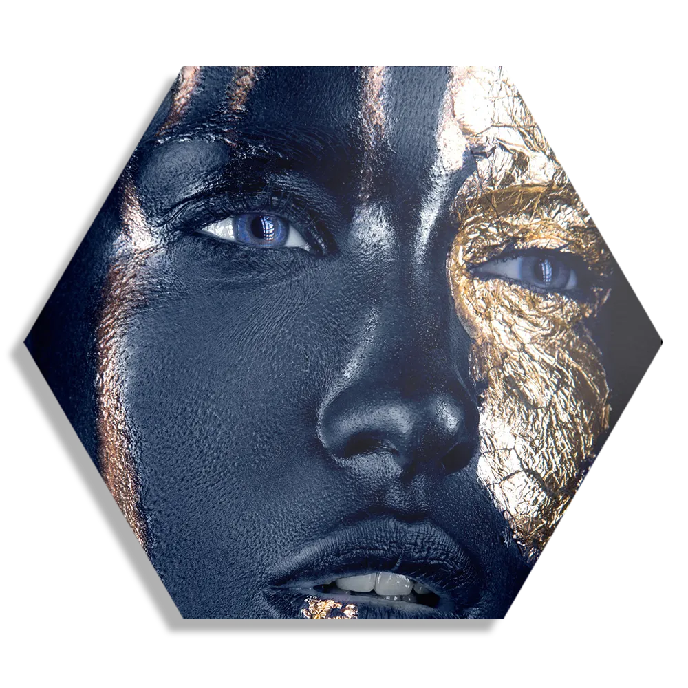 Schilderij Golden Whoman 05 Hexagon Template Hexagon1 Lifestyle 16 1
