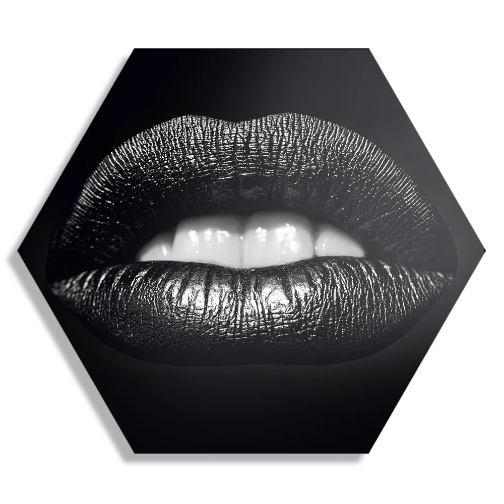 Schilderij Silver Lips Hexagon Template Hexagon1 Lifestyle 4 1
