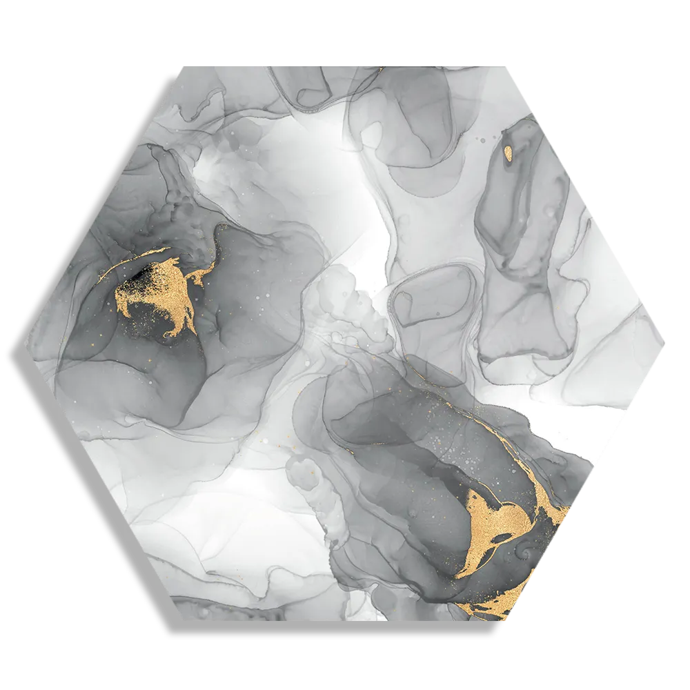 Template_Hexagon1_Marmer_13-1 Schilderij Abstract Marmer Look Grijs met Goud 04 Hexagon Template Hexagon1 Marmer 13 1