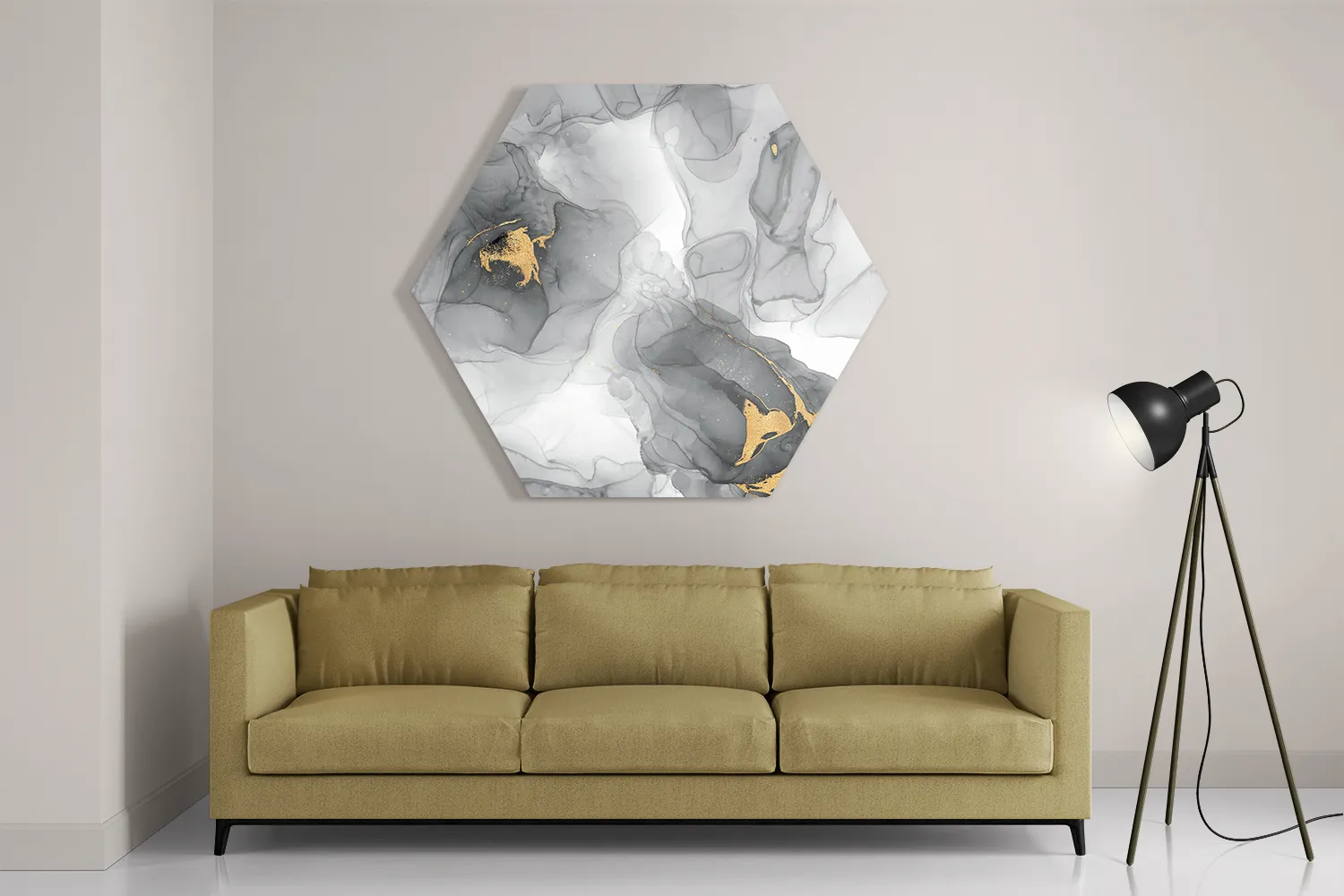 Template_Hexagon1_Marmer_13-2 Schilderij Abstract Marmer Look Grijs met Goud 04 Hexagon Template Hexagon1 Marmer 13 2