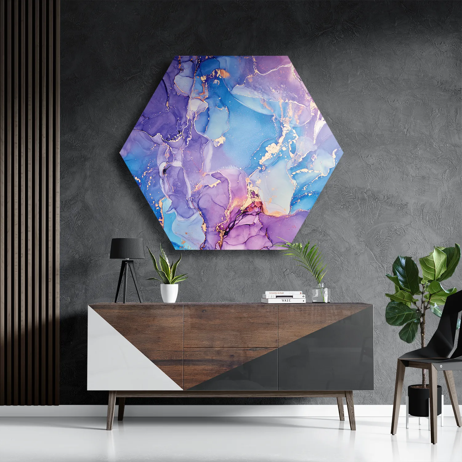 Schilderij Marmer Look Colored 01 Hexagon Template Hexagon1 Marmer 20 3