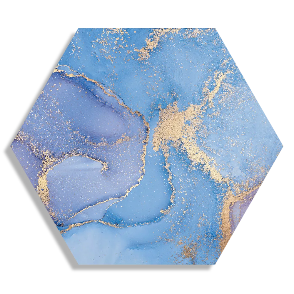 Schilderij Marmer Look Colored 04 Hexagon Template Hexagon1 Marmer 24 1