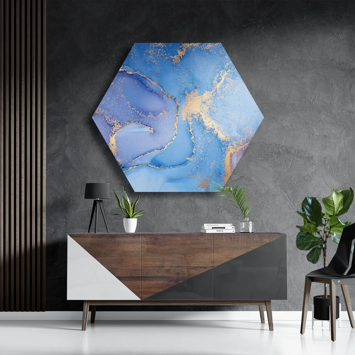 Schilderij Marmer Look Colored 04 Hexagon Template Hexagon1 Marmer 24 3