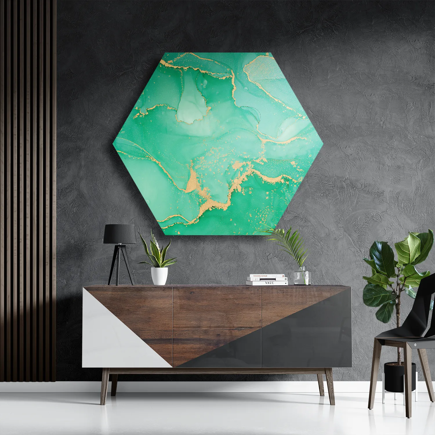 Schilderij Marmer Look Colored 07 Hexagon Template Hexagon1 Marmer 27 3