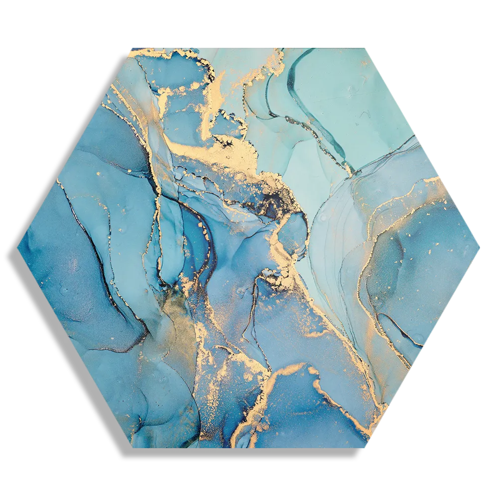 Schilderij Marmer Look Colored 08 Hexagon Template Hexagon1 Marmer 28 1