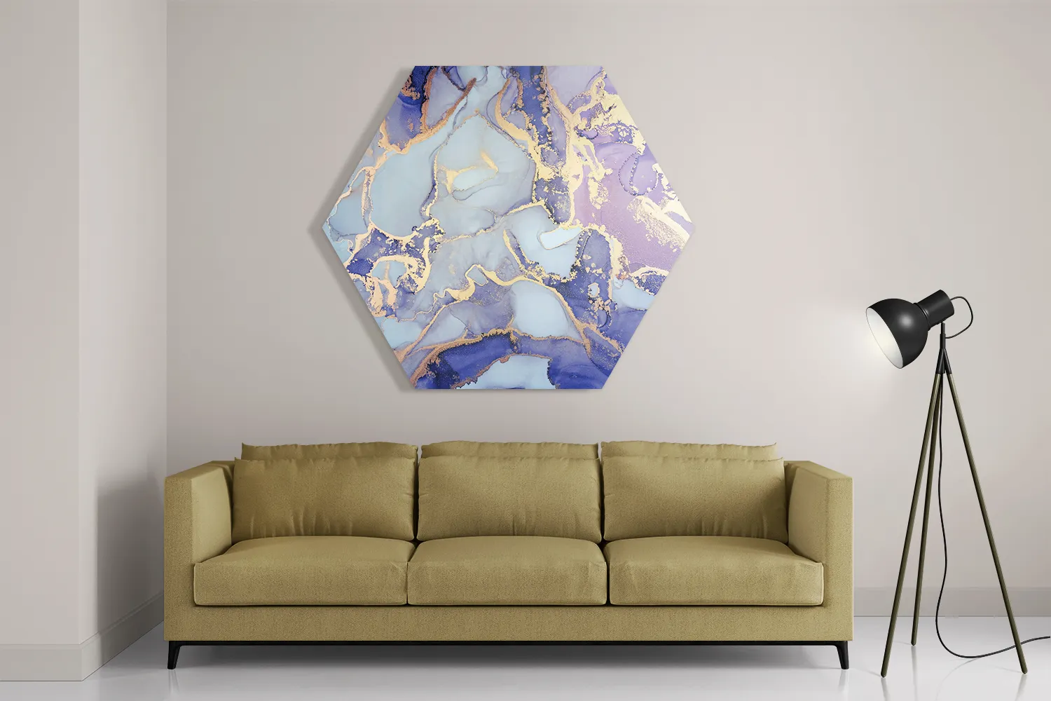 Schilderij Marmer Look Colored 09 Hexagon Template Hexagon1 Marmer 30 2