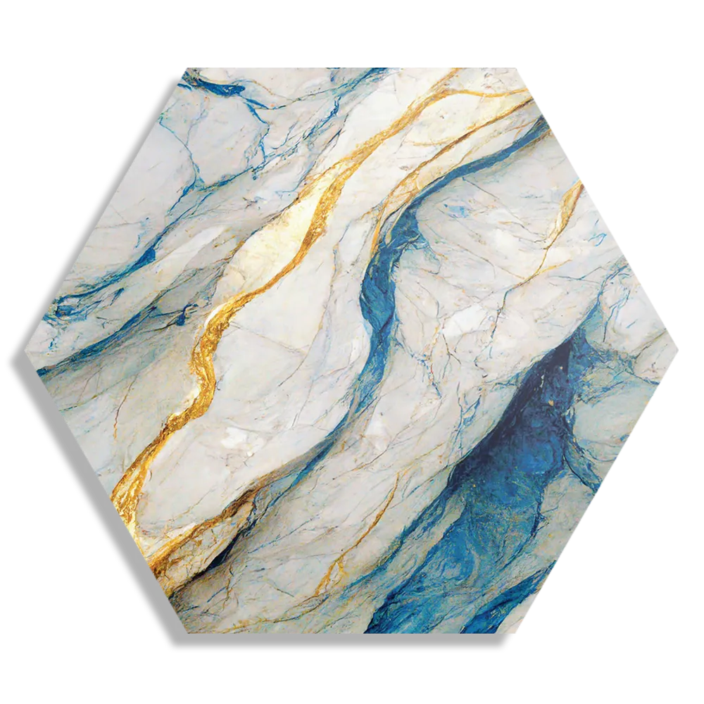 Schilderij Marmer Look Rustgevend Maar Kleurrijk 01 Hexagon Template Hexagon1 Marmer 34 1