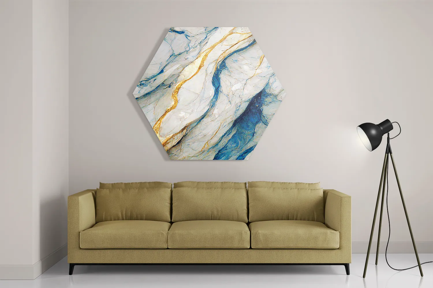 Schilderij Marmer Look Rustgevend Maar Kleurrijk 01 Hexagon Template Hexagon1 Marmer 34 2