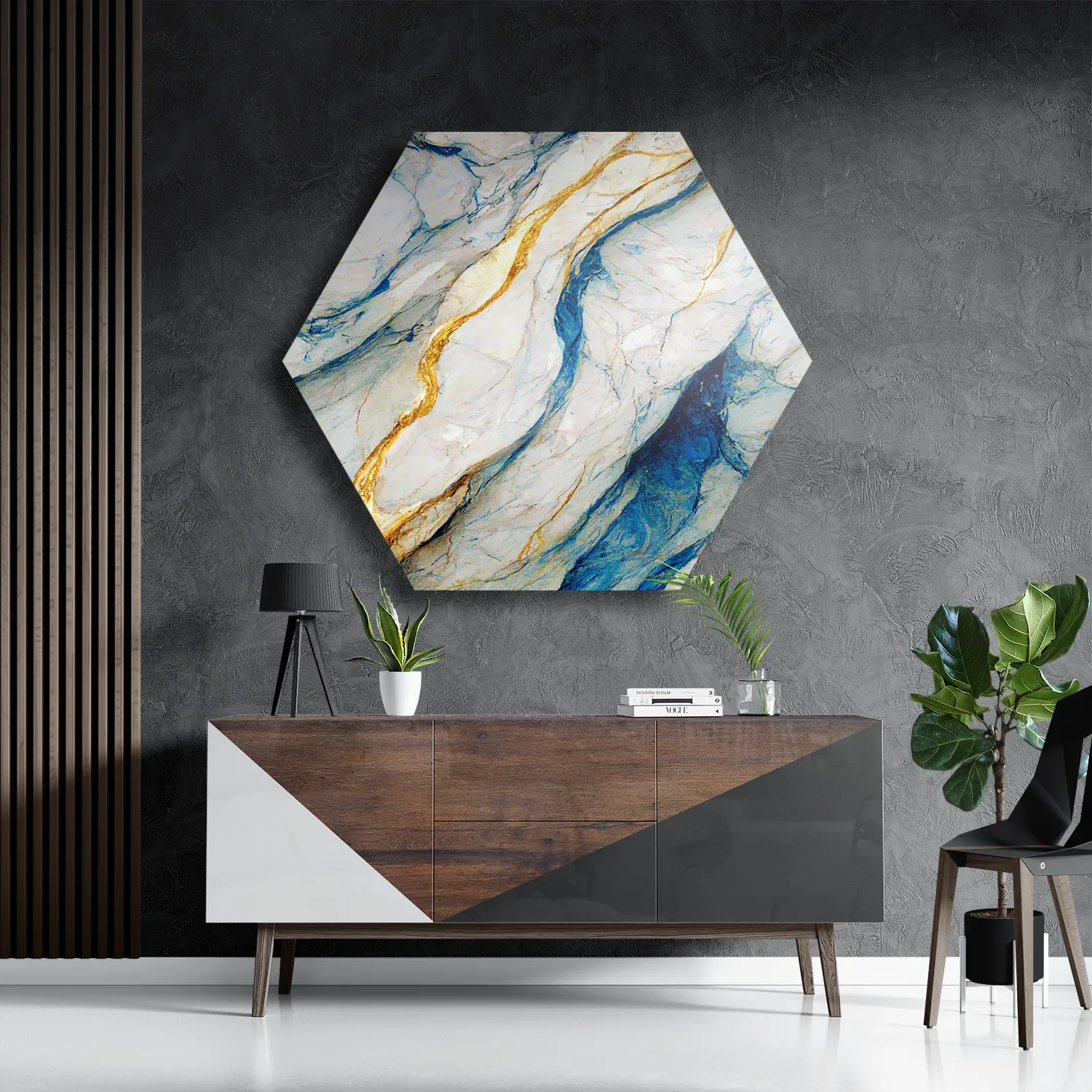 Schilderij Marmer Look Rustgevend Maar Kleurrijk 01 Hexagon Template Hexagon1 Marmer 34 3