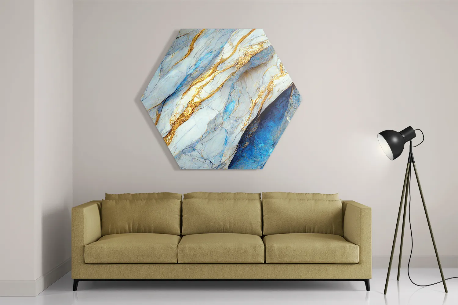 Schilderij Marmer Look Rustgevend Maar Kleurrijk 04 Hexagon Template Hexagon1 Marmer 37 2