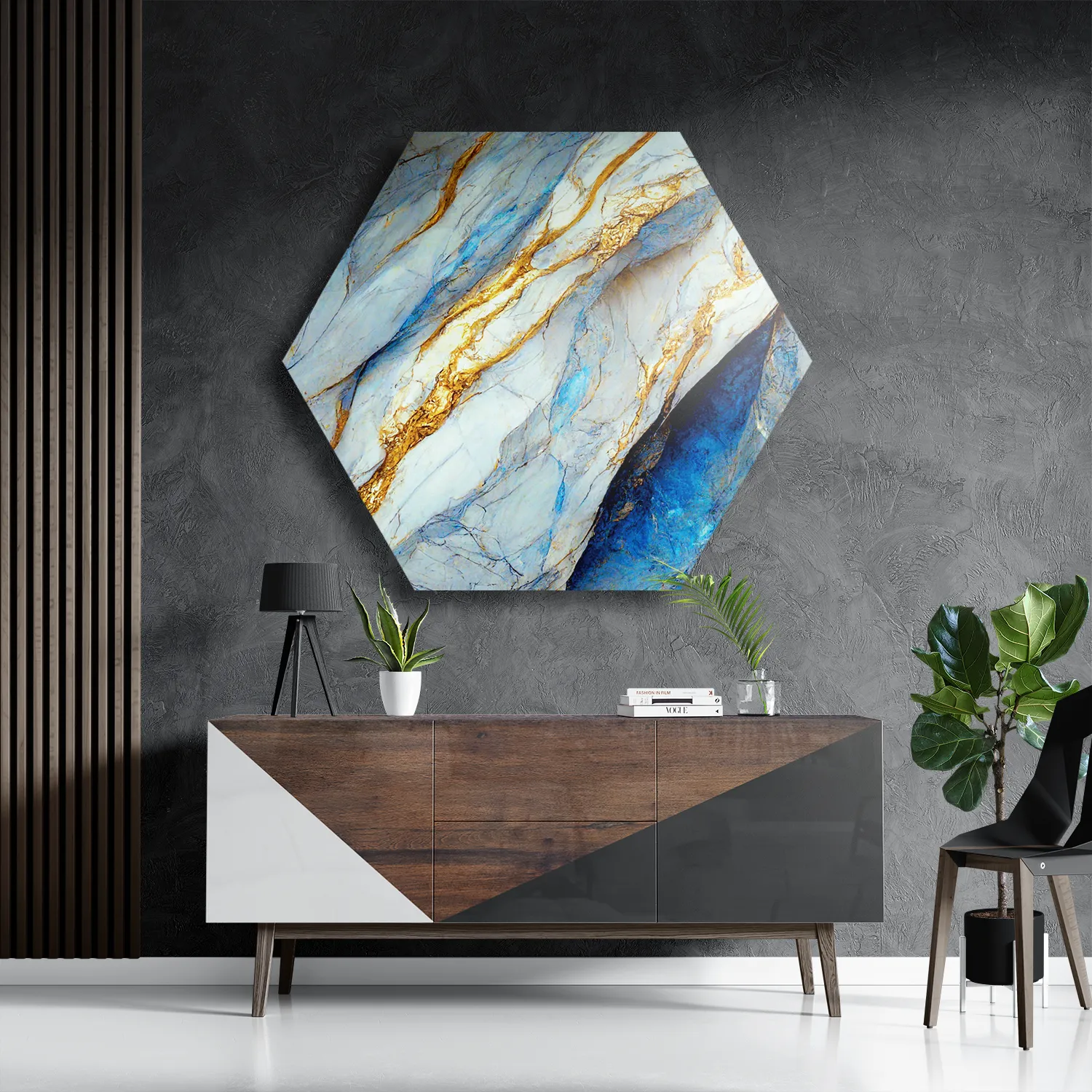 Schilderij Marmer Look Rustgevend Maar Kleurrijk 04 Hexagon Template Hexagon1 Marmer 37 3