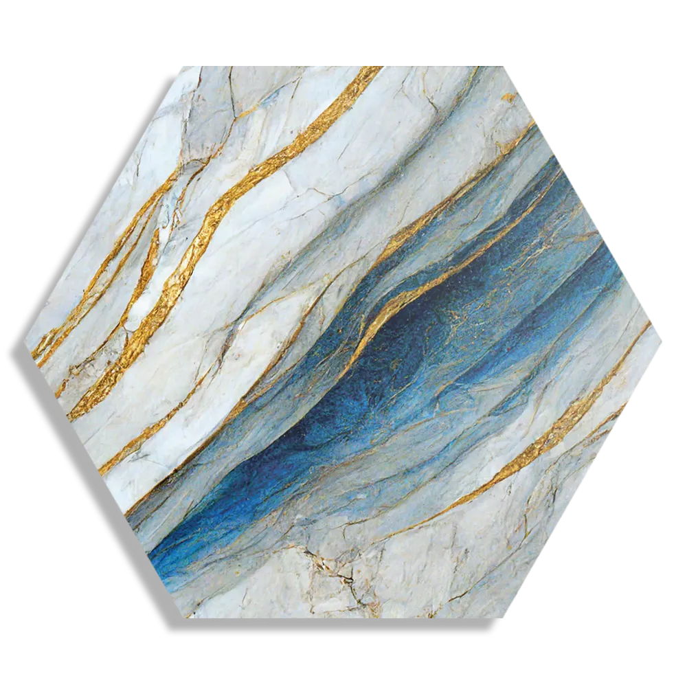 Schilderij Marmer Look Rustgevend Maar Kleurrijk 05 Hexagon Template Hexagon1 Marmer 38 1
