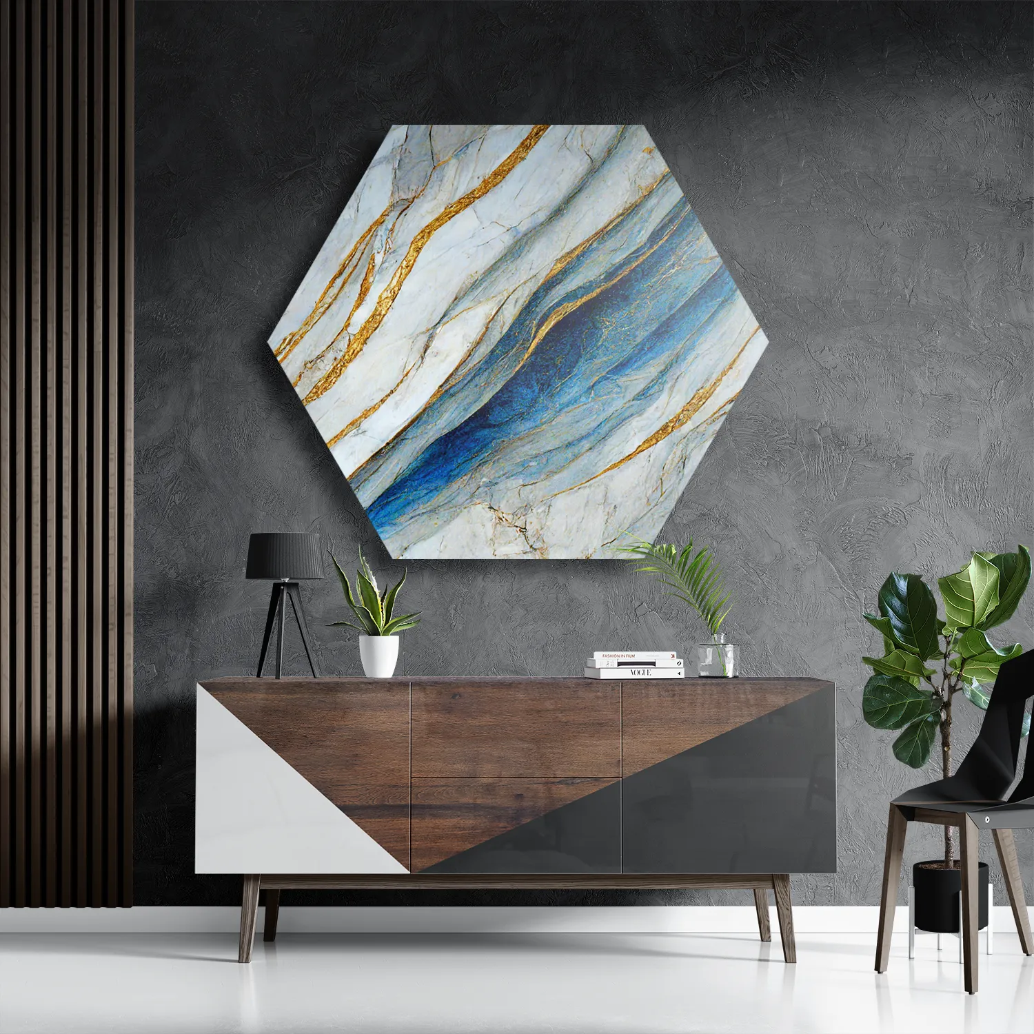 Schilderij Marmer Look Rustgevend Maar Kleurrijk 05 Hexagon Template Hexagon1 Marmer 38 3